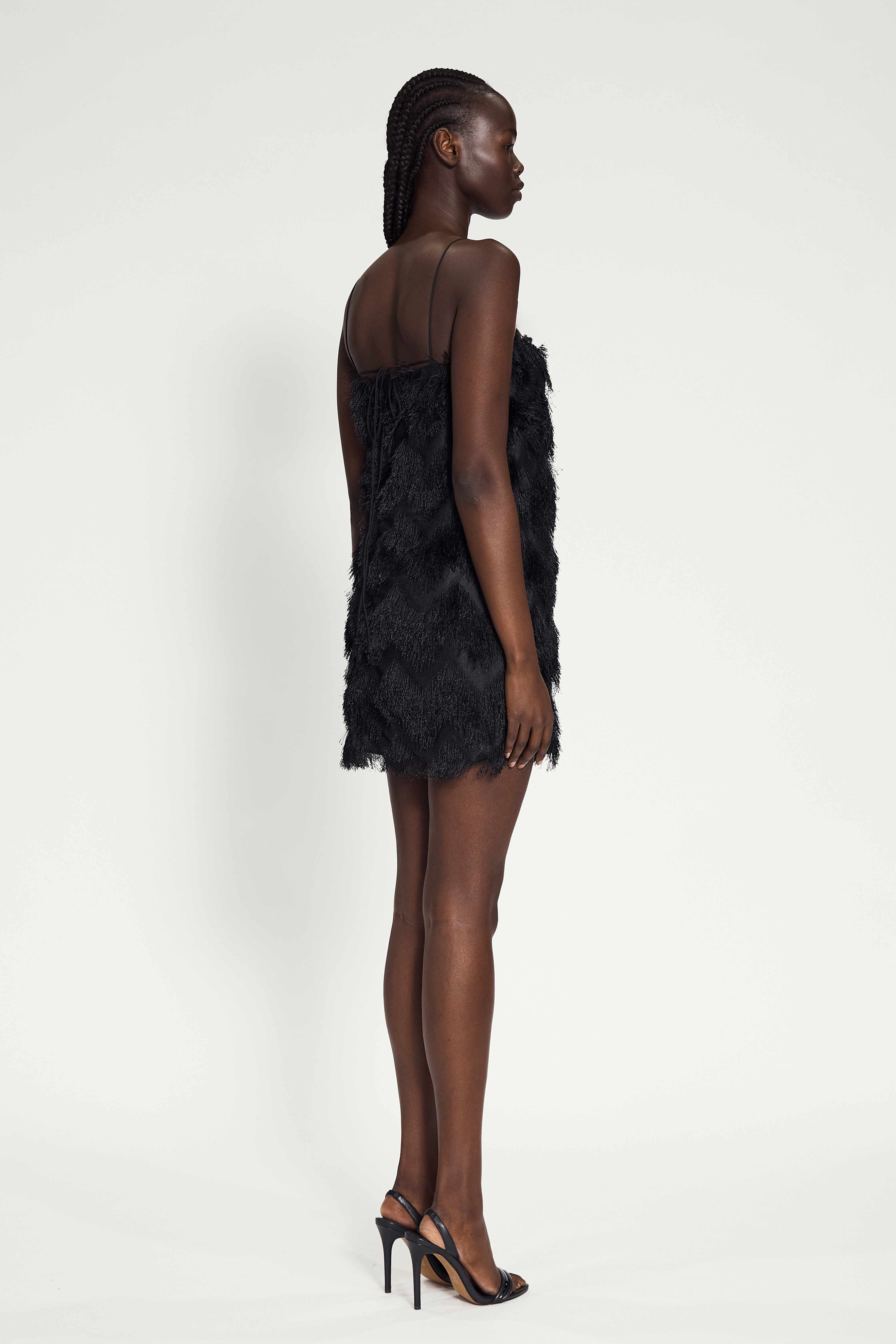 Fringe Dress Black