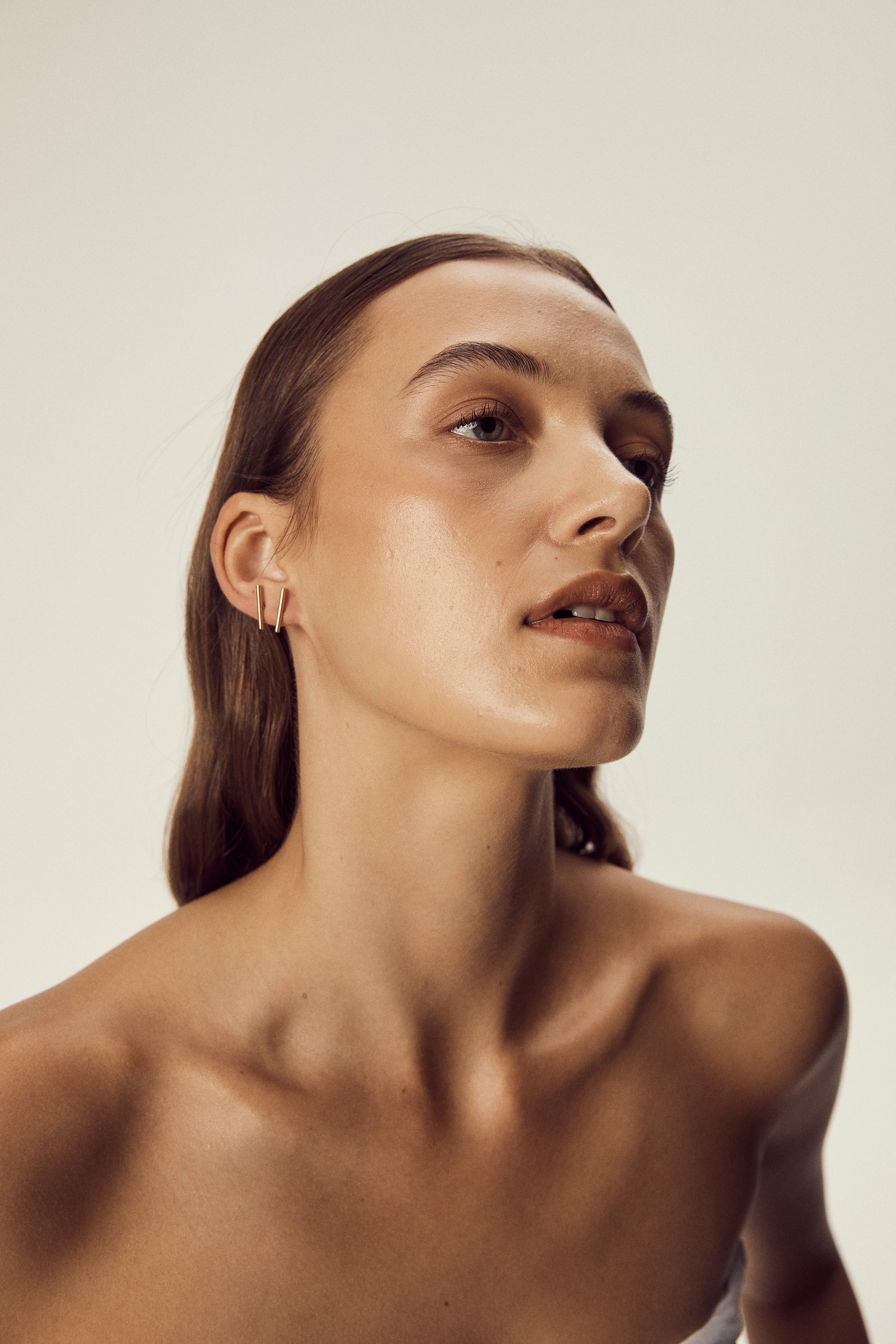 Gold Bar Earring