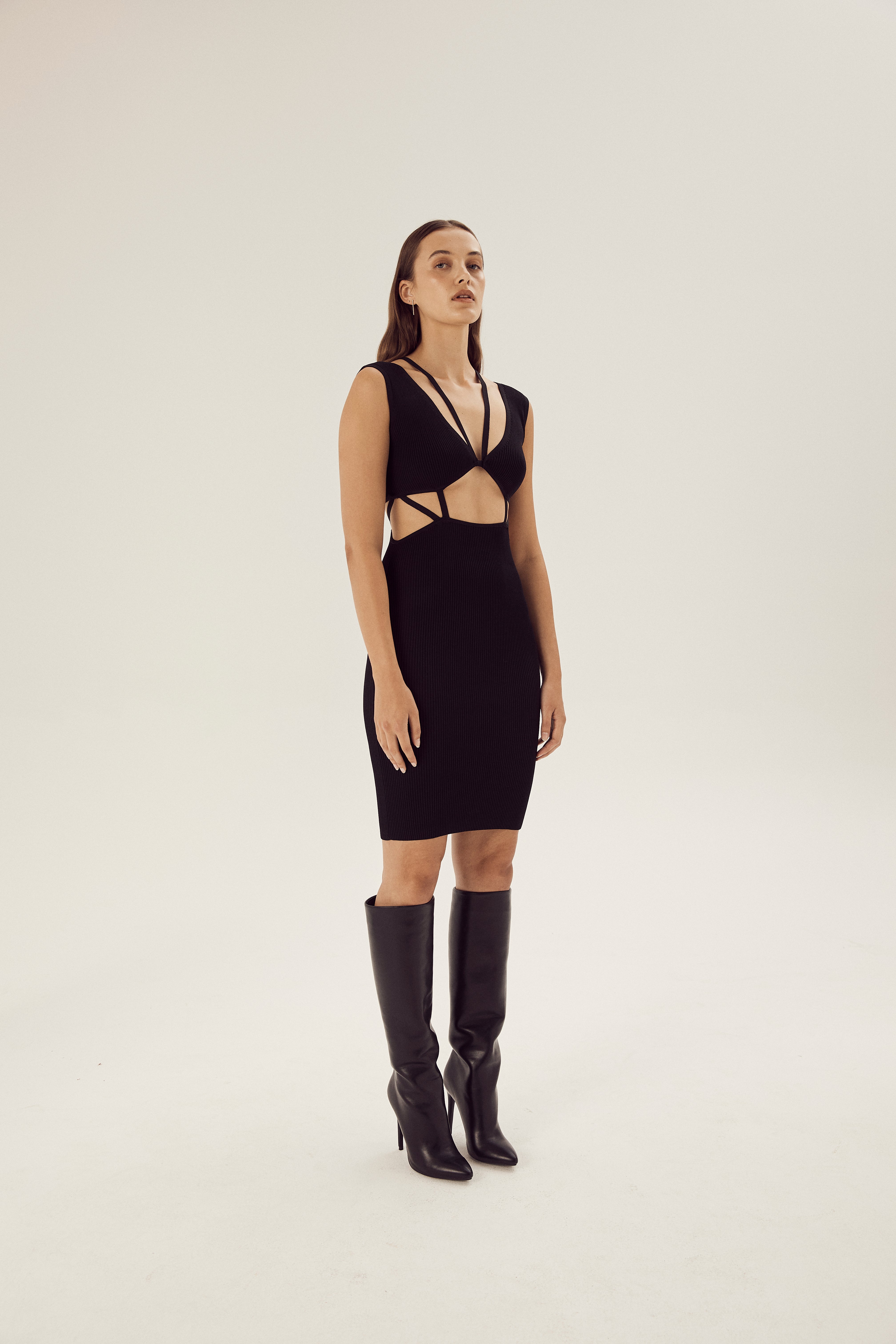 Tabi Knit Dress Black