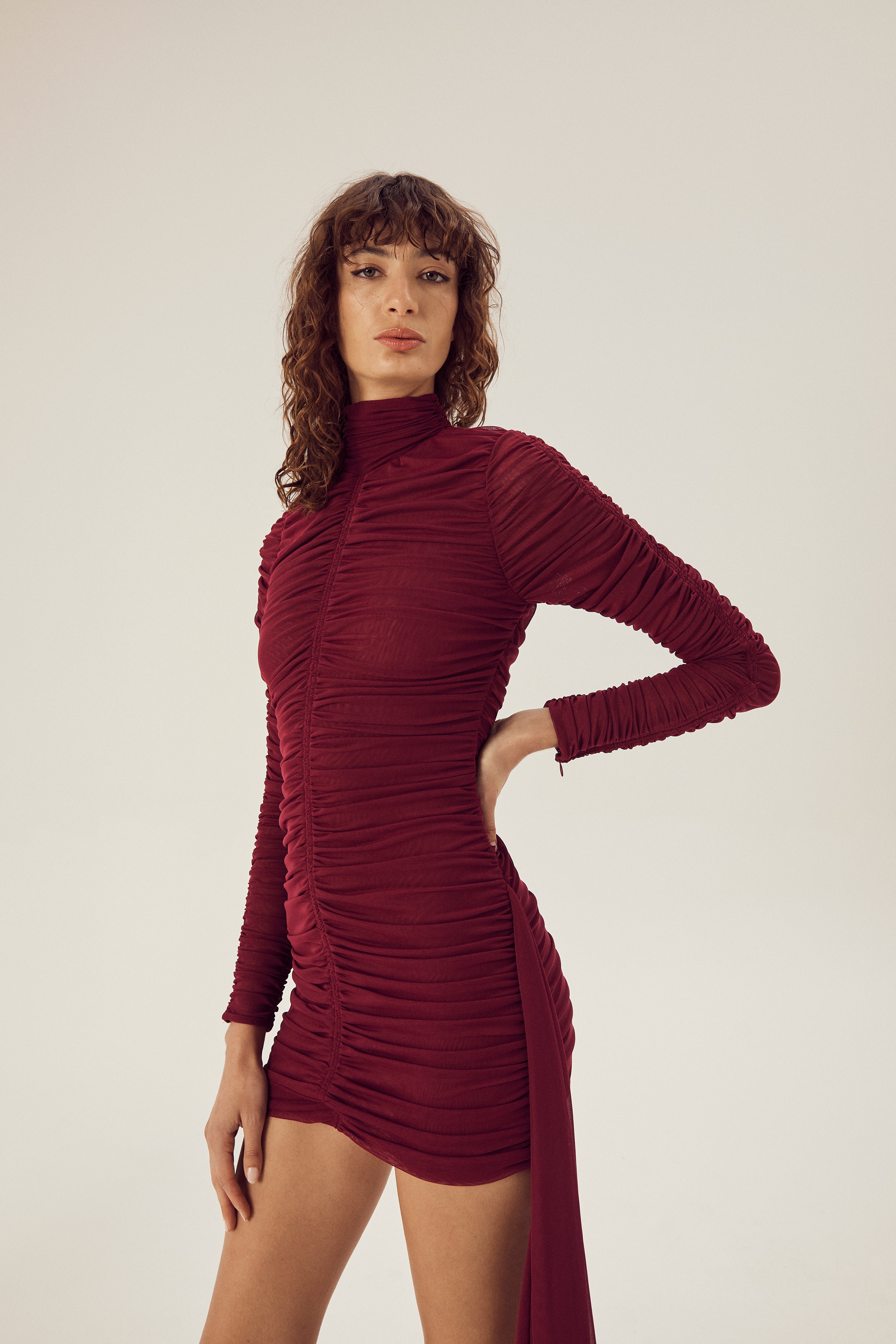 Abby Gathered Mini Dress