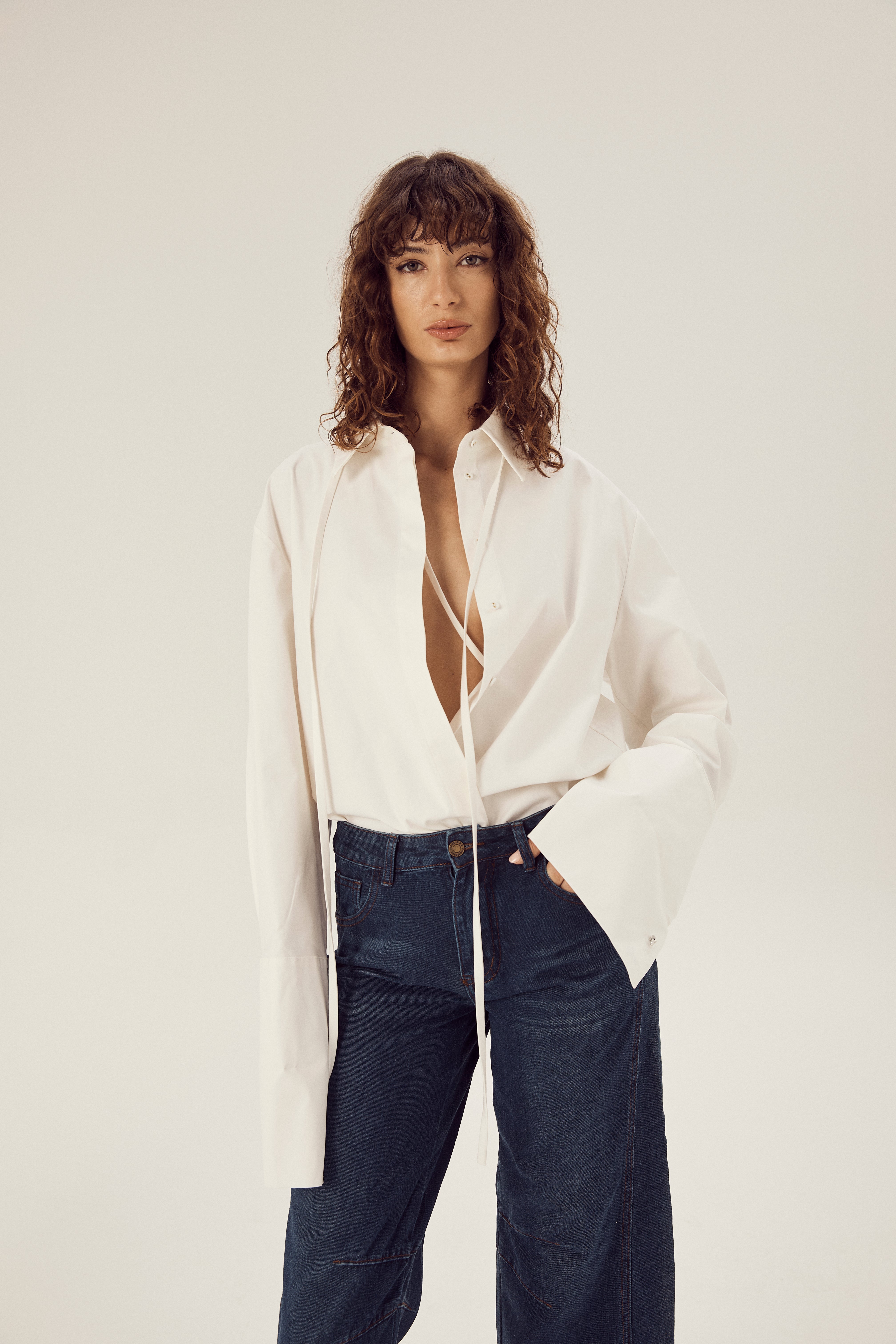 Joan Barrel Crop Washed Jean