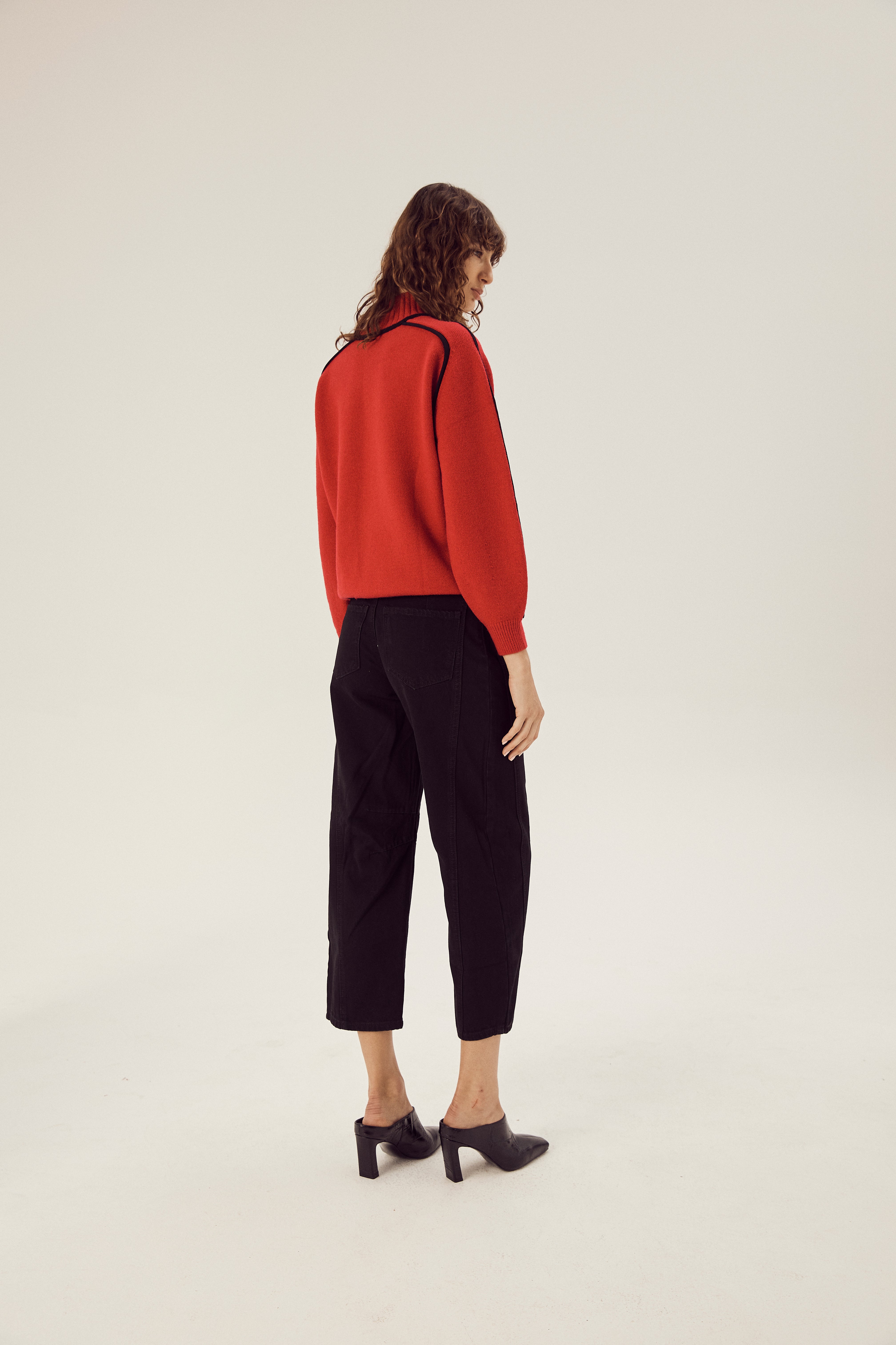 Lucy Oversized Knit Top Red