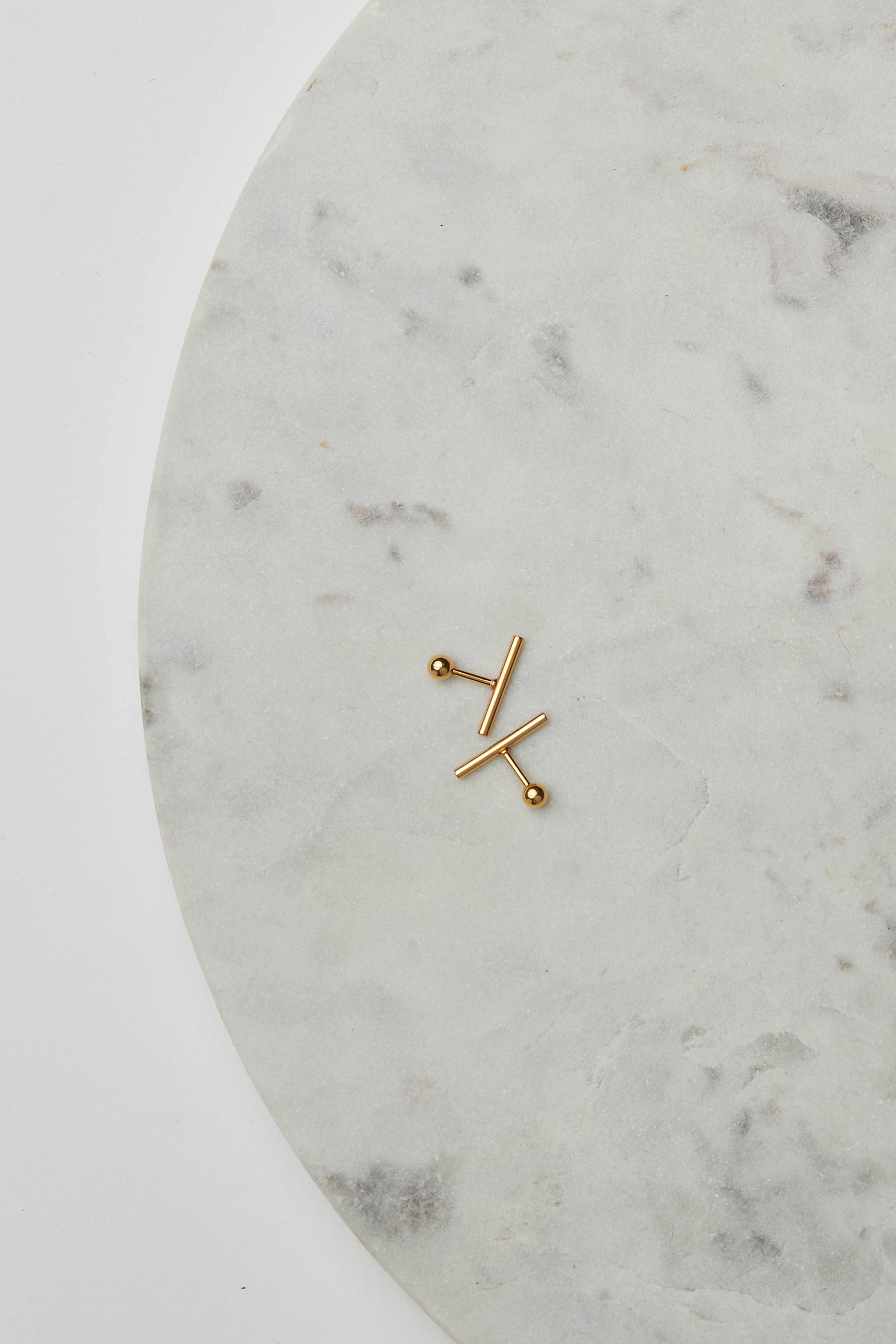 Gold Bar Earring