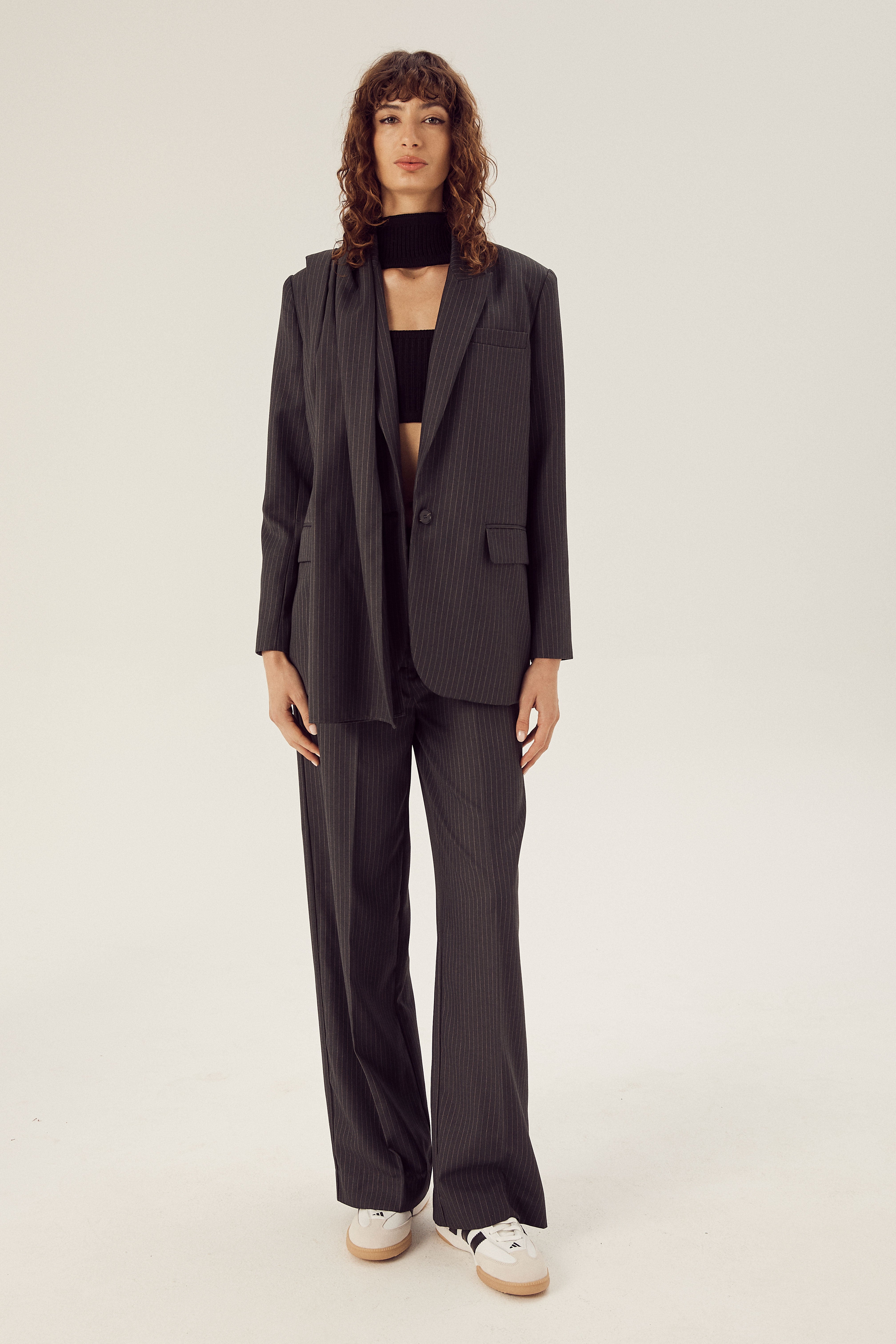 Anita Oversized Blazer Pinstripe