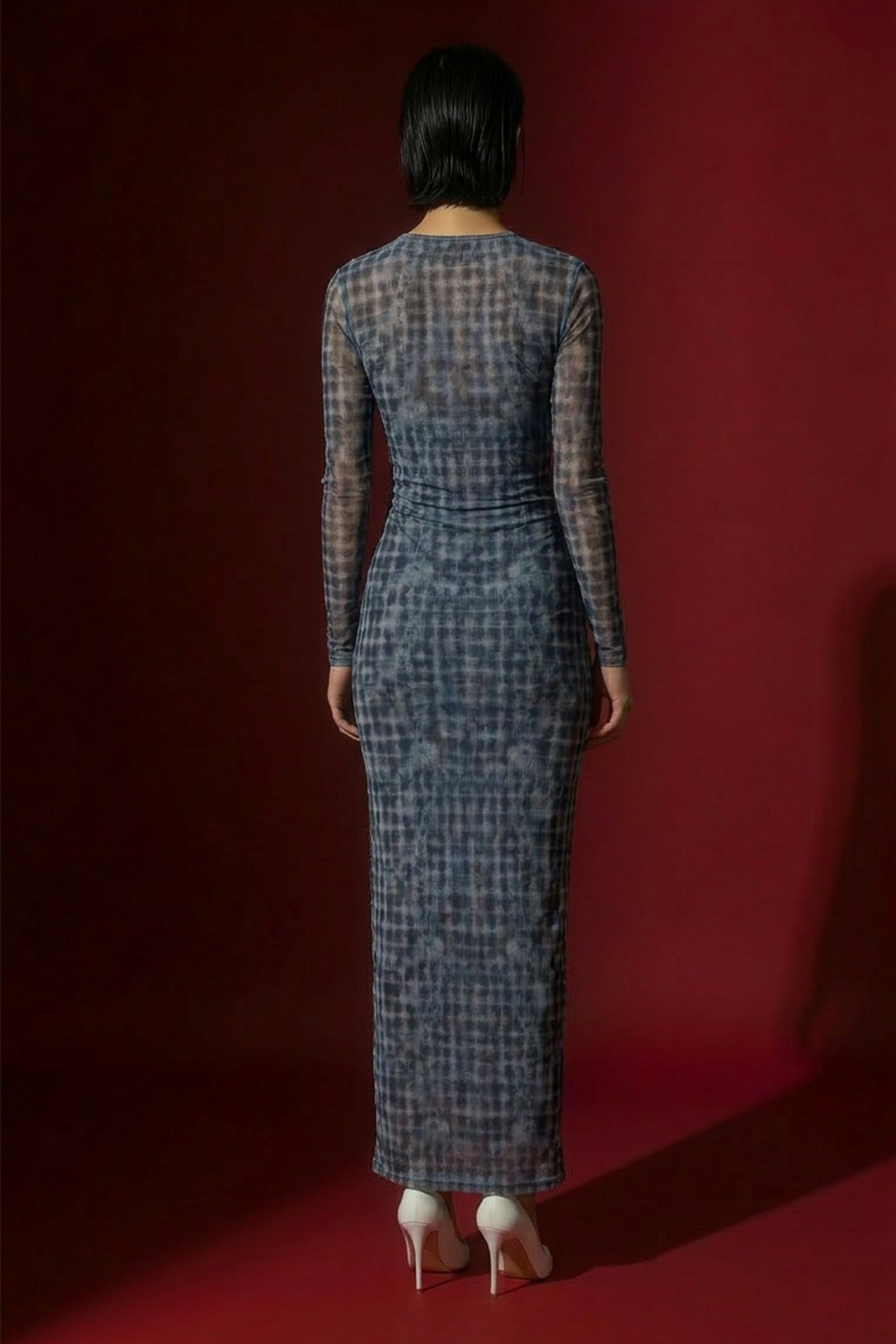 Tile Print Maxi Dress