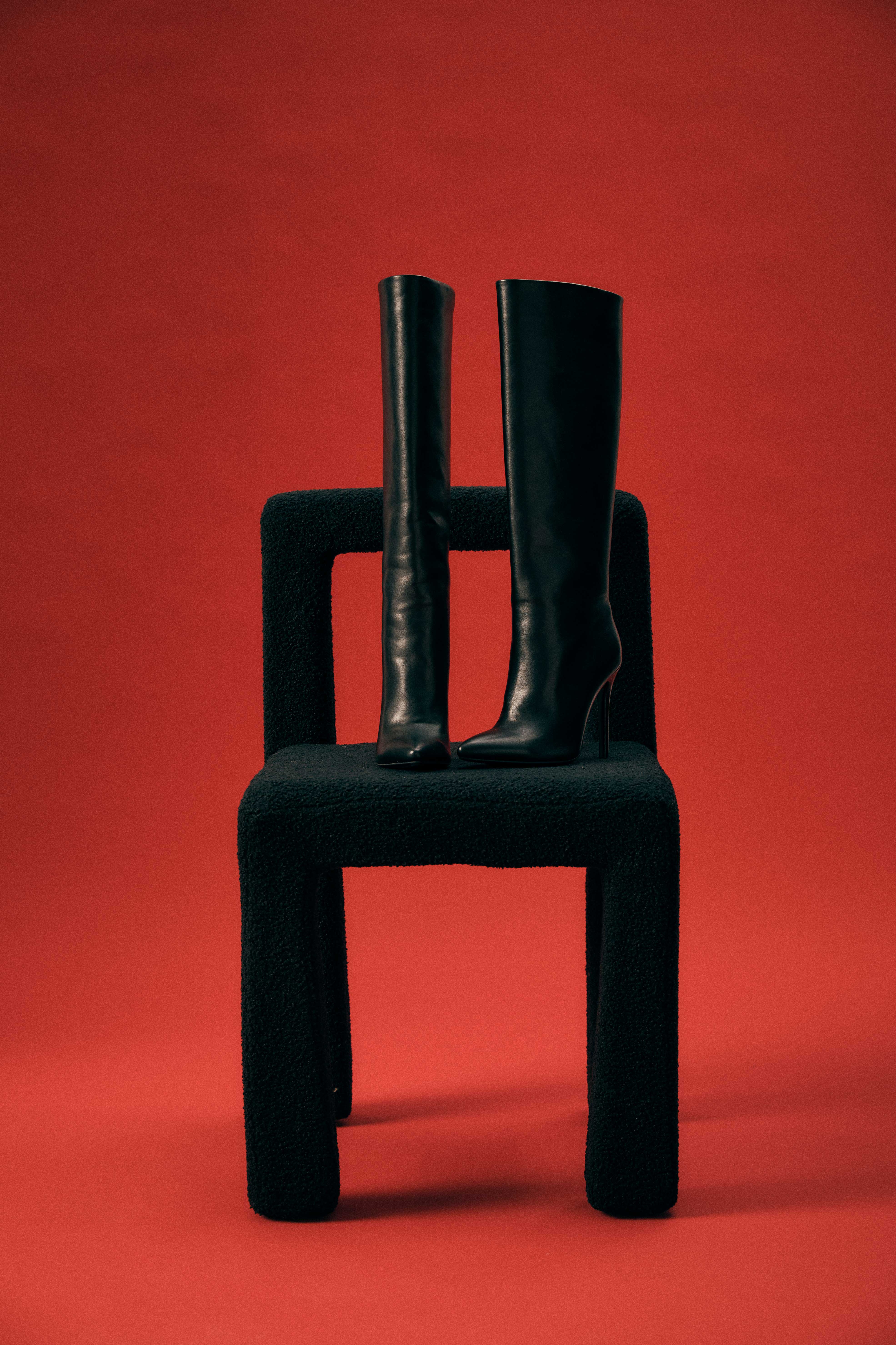 Leather Knee High Boots