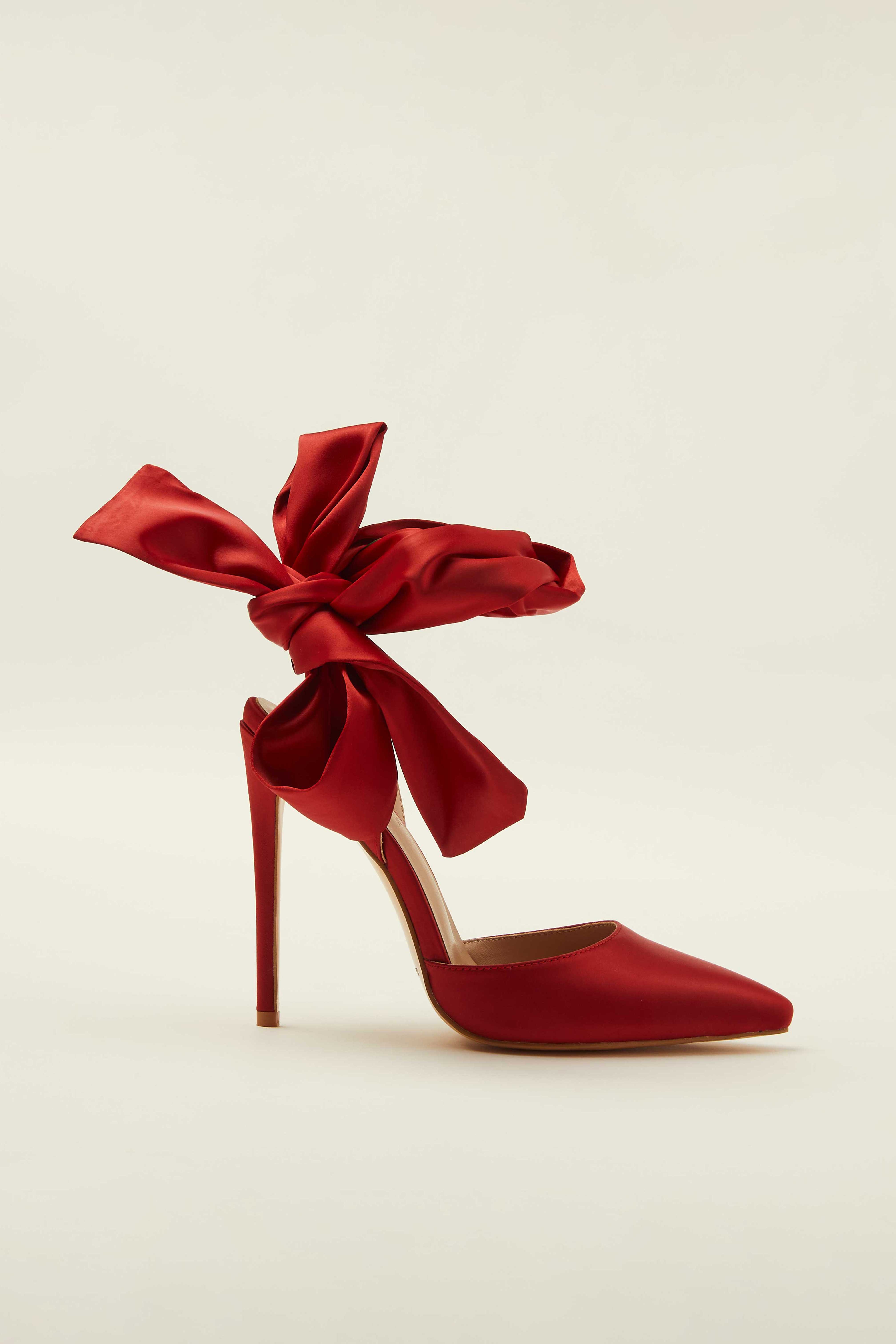 Bow Satin Pump Shoe