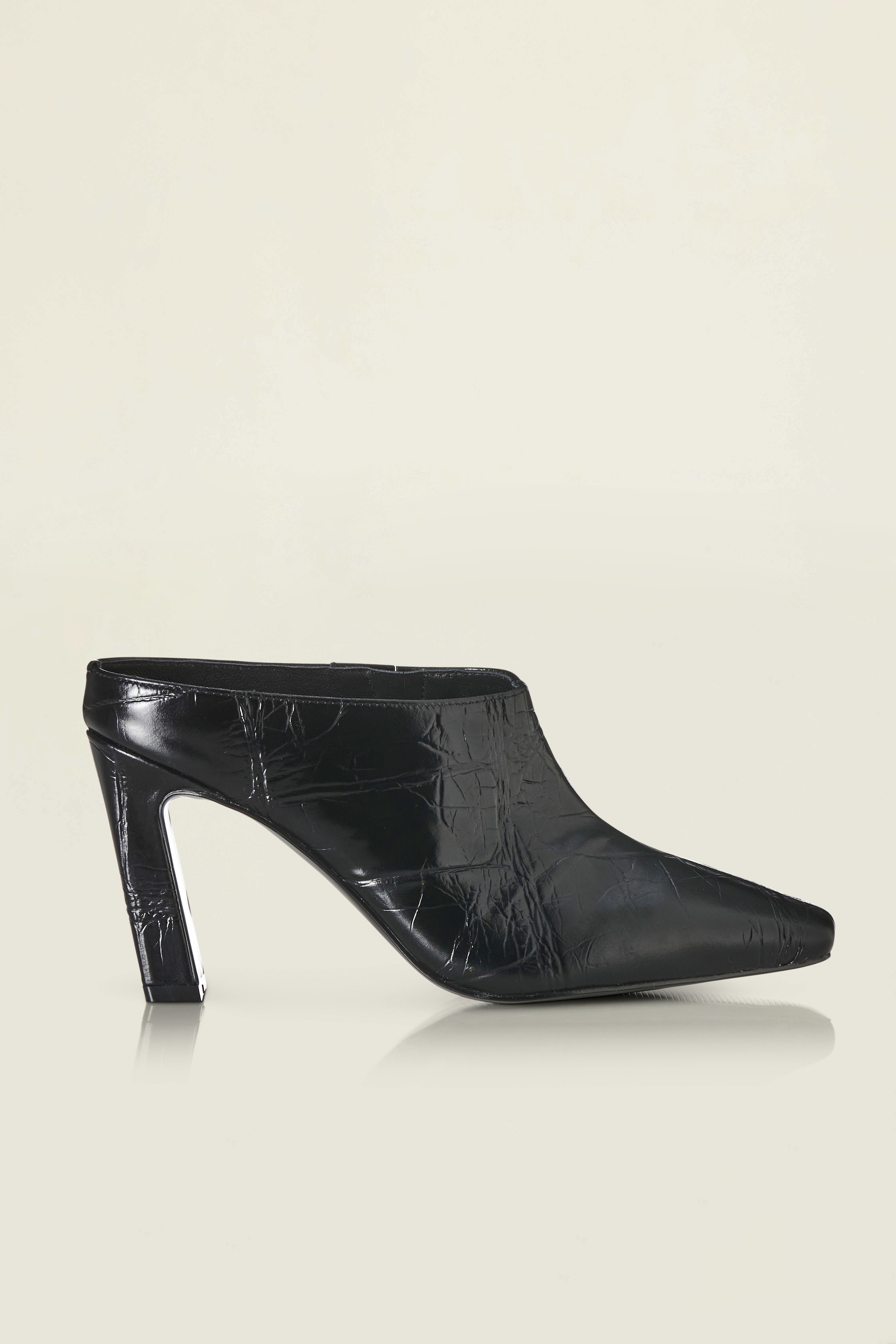 Cindy Embossed Croc Mule