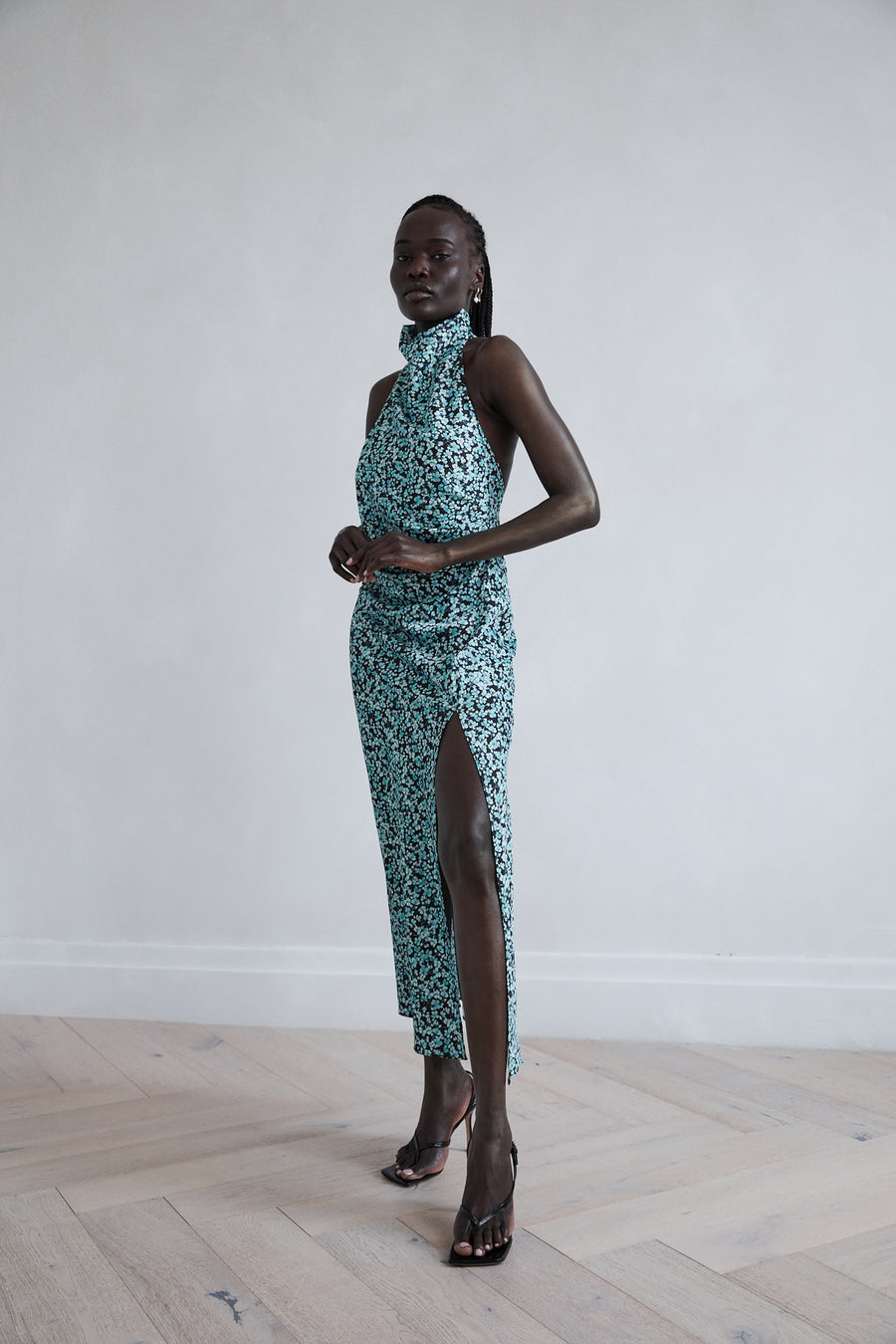 Zabego Carmi Cowl Neck Gather Dress