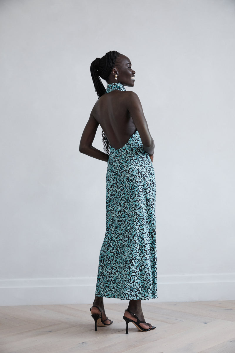 Zabego Carmi Cowl Neck Gather Dress