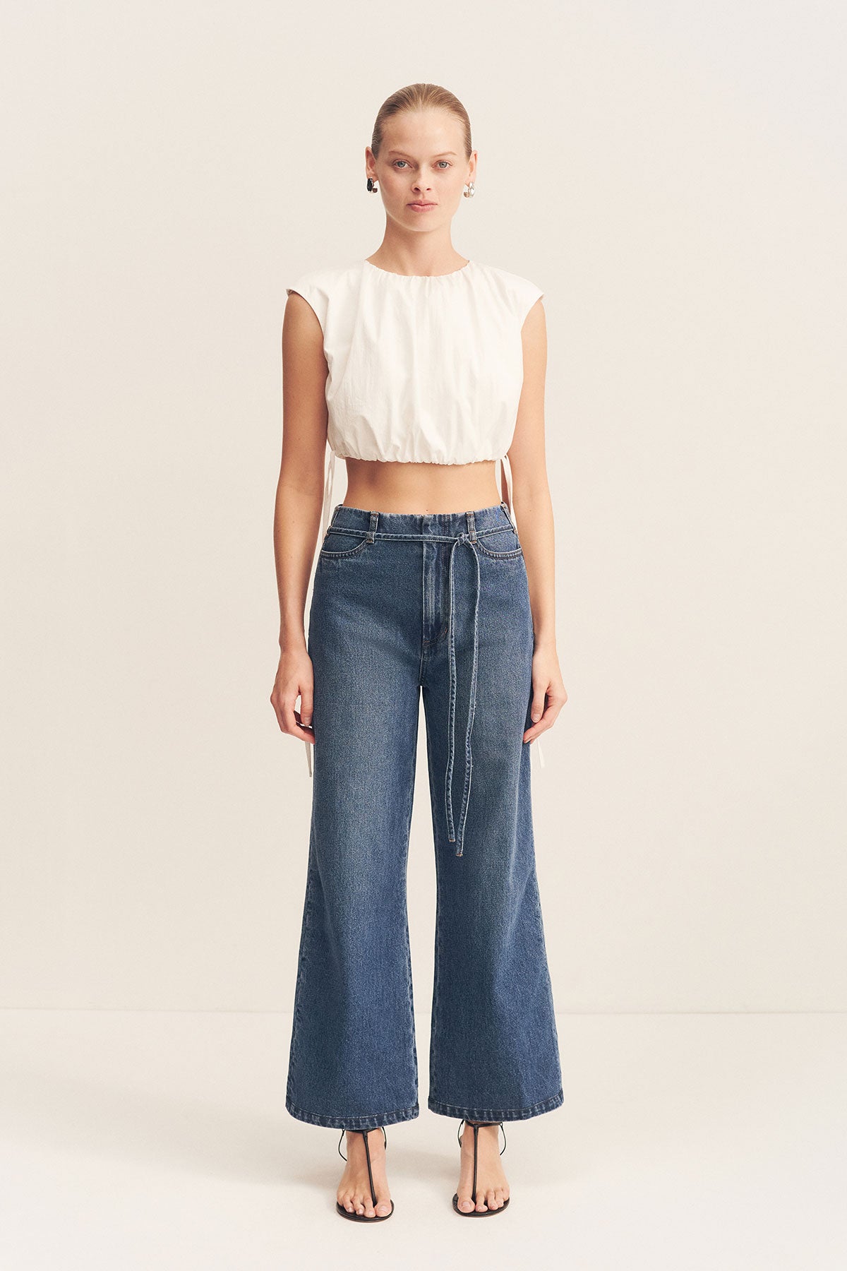 Boyd Cropped flared jean - vintage blue
