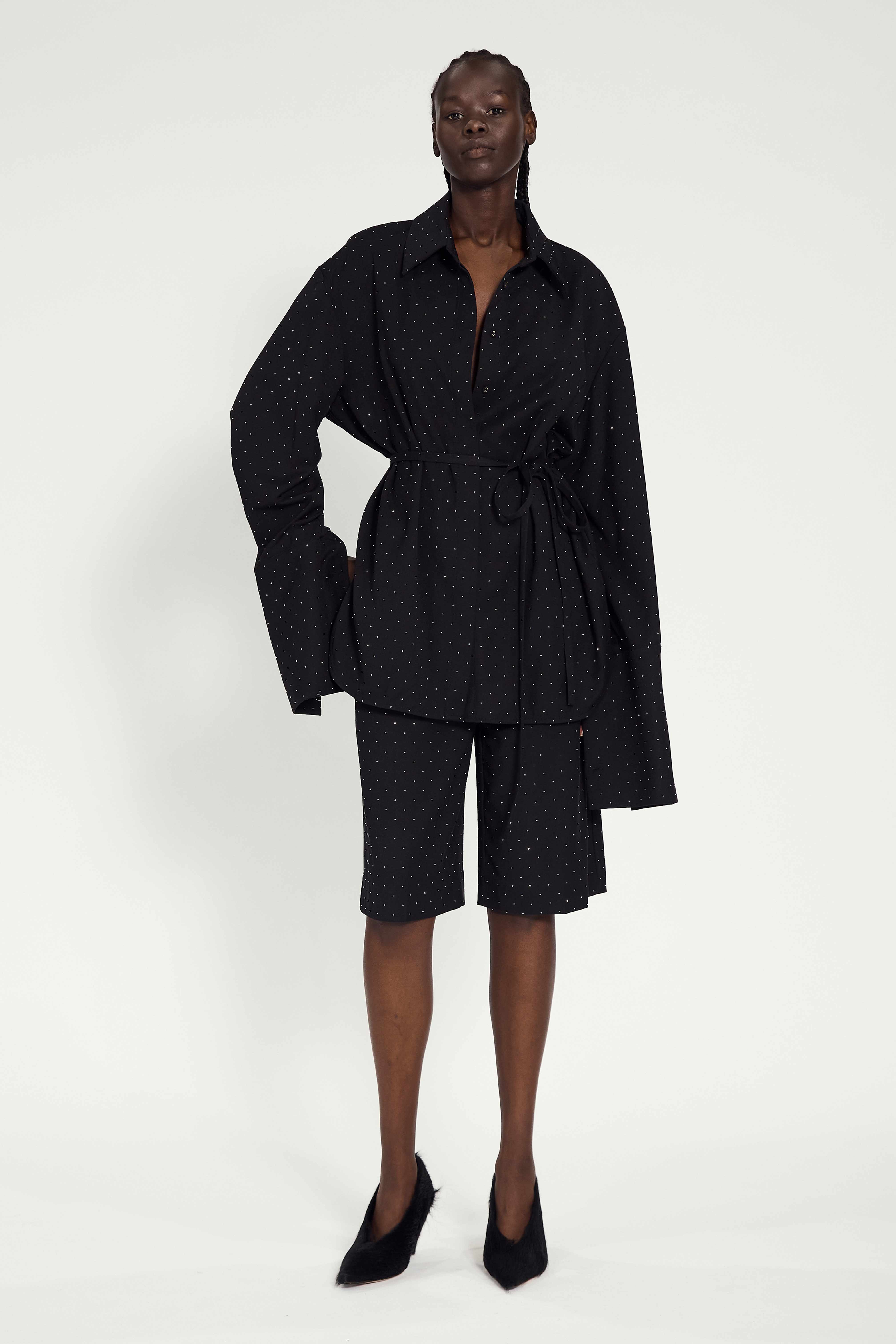 Phoebe Shirt Black Sparkle