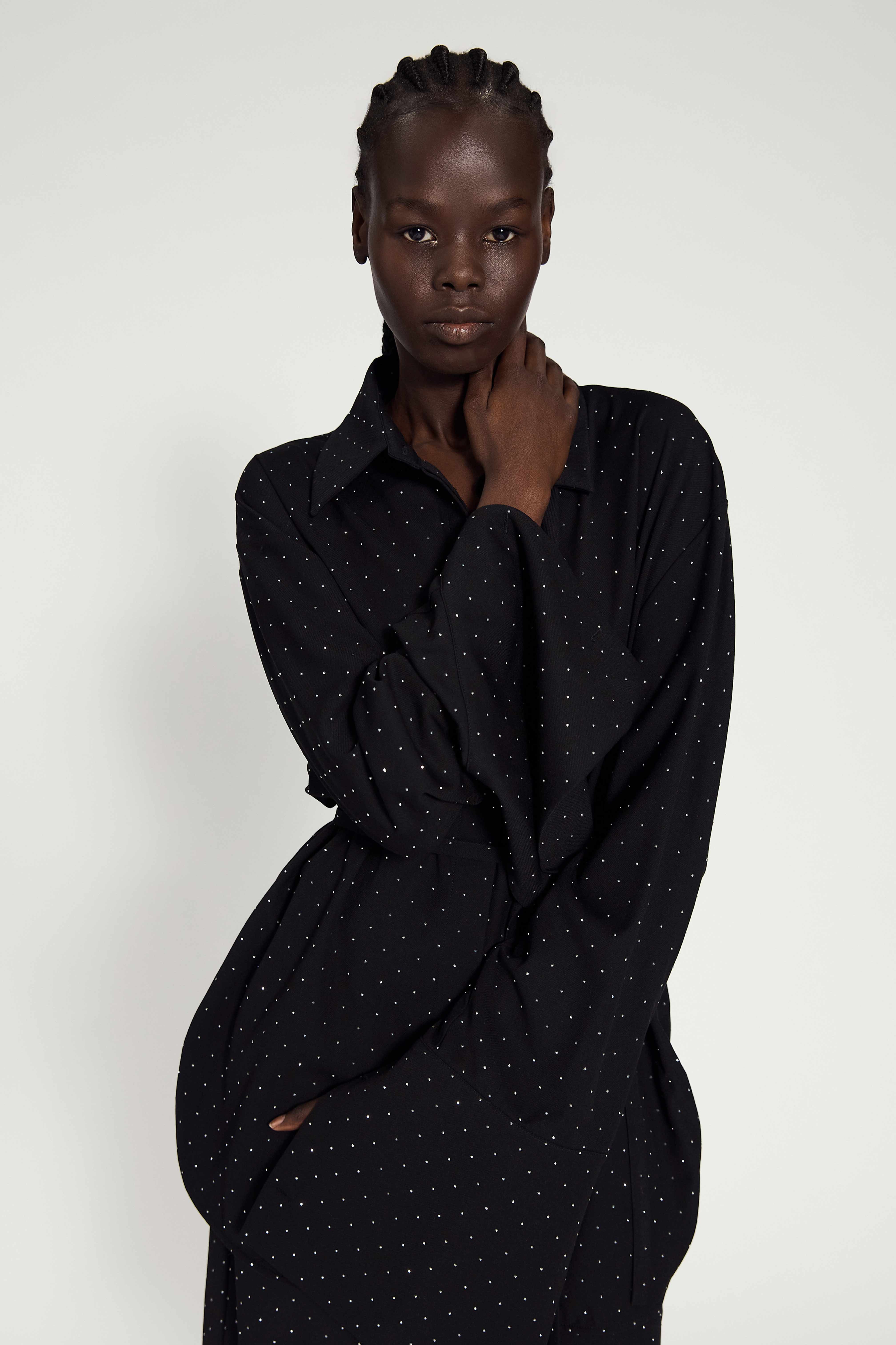 Phoebe Shirt Black Sparkle