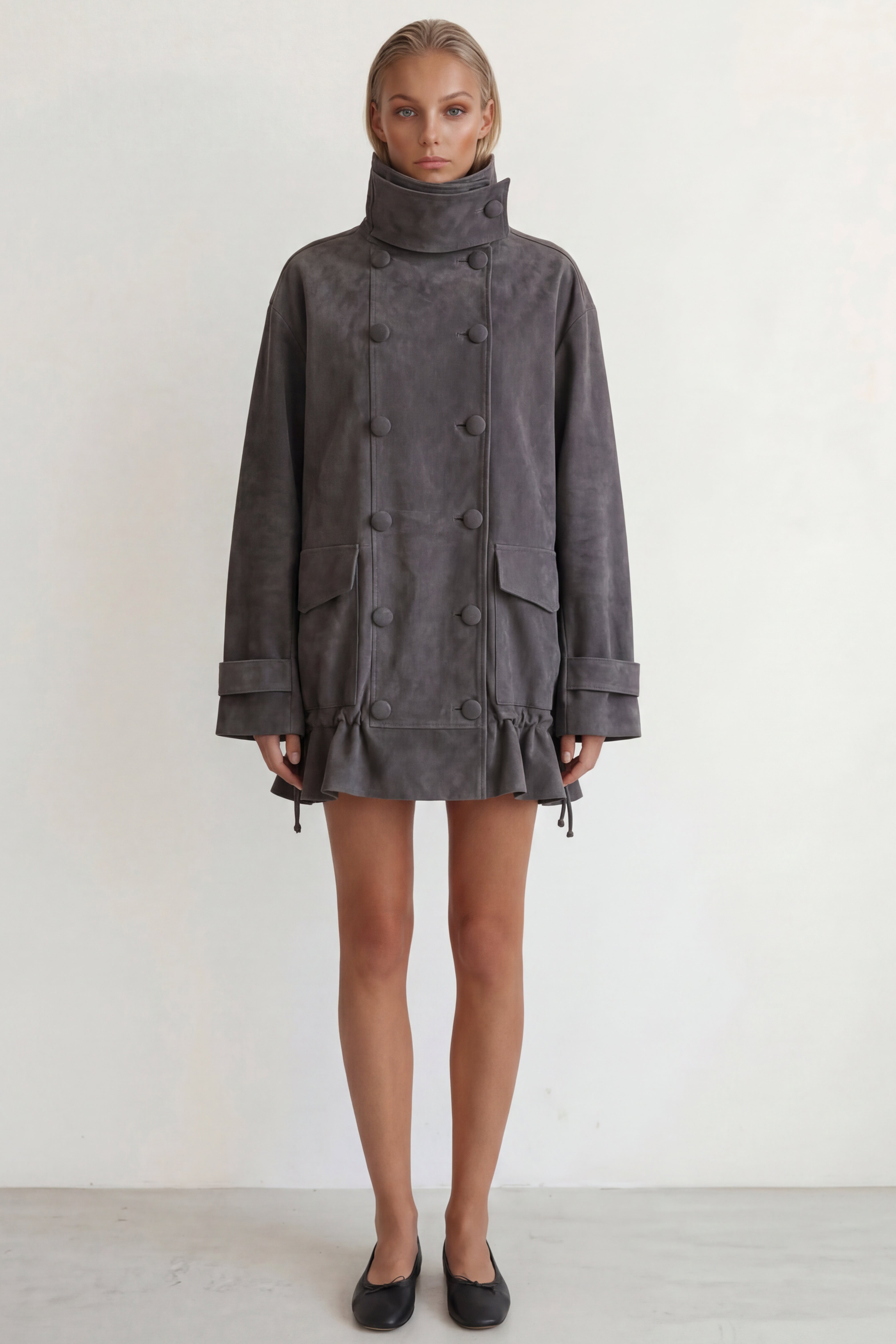 Suede Trench