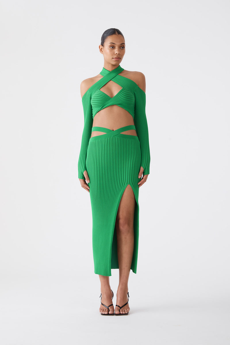 San Sloane Olympia Top Vivid Green