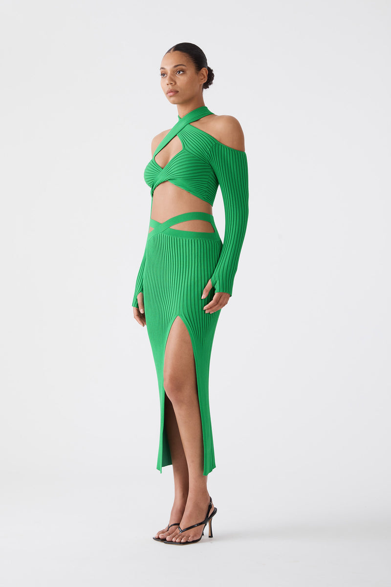 San Sloane Yvonne Skirt Vivid Green