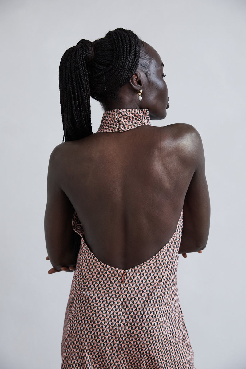 Zabego Jemima Cowl Neck Gather Dress
