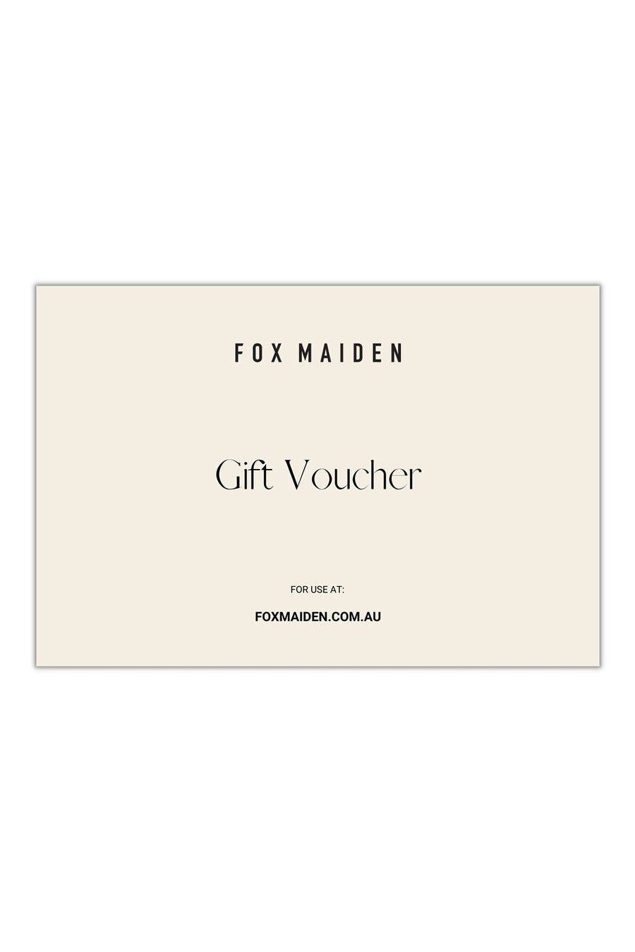 Fox Maiden Digital Gift Voucher